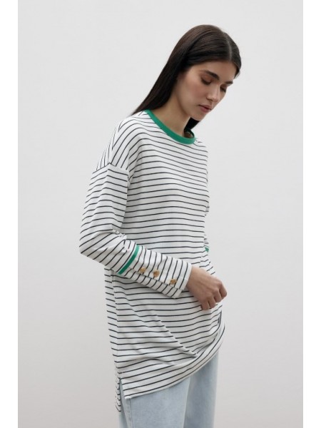 MRW ÇİZGİLİ SWEAT YEŞİL