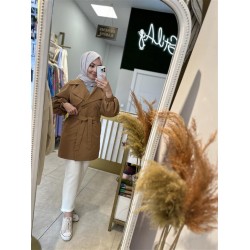 BALON KOL KISA TRENÇKOT TABA