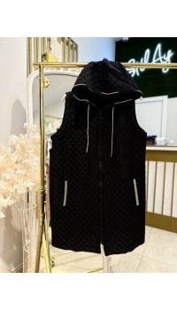 CEBİ TAŞLI KAPİTONE YELEK SİYAH