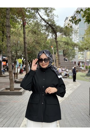 CEP DETAYLI ÇITÇITLI KAP SİYAH