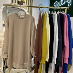 DÜZ BASİC SWEAT AÇIK SARI