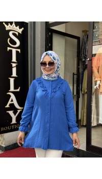 ELSA GÖMLEK SAKS MAVİSİ