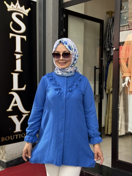 ELSA GÖMLEK SAKS MAVİSİ