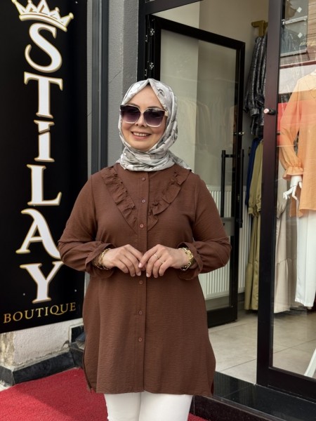 ELSA GÖMLEK ACI KAHVE