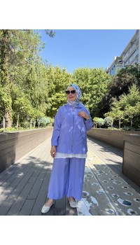 KAPŞONLU TENSEL TAKIM LİLA 