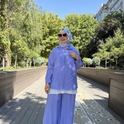 KAPŞONLU TENSEL TAKIM LİLA 