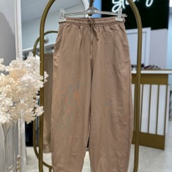 KETEN ŞALVAR PANTOLON VİZON