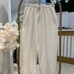 KETEN ŞALVAR PANTOLON KREM