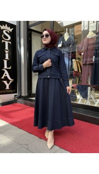 KOT ETEKLİ TAKIM LACİVERT