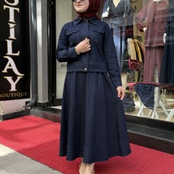 KOT ETEKLİ TAKIM LACİVERT