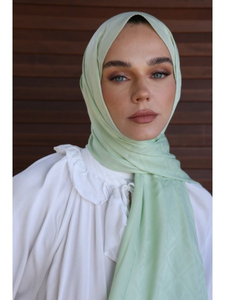 LOGO DESEN ŞAL DUMAN YEŞİLİ 