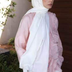 LOGO DESEN ŞAL İNCİ BEYAZI