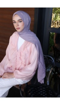 LOGO DESEN ŞAL SİSLİ LİLA