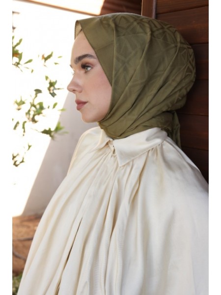 LOGO DESEN ŞAL TOPRAK YEŞİLİ