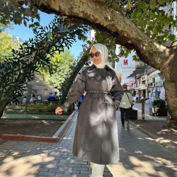 METAL AKSESUARLI TRENÇKOT FÜME