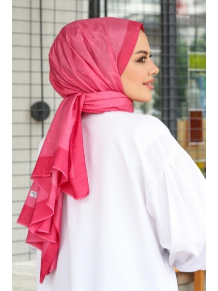 MONOGRAM HALKA DESEN ŞAL FUŞYA