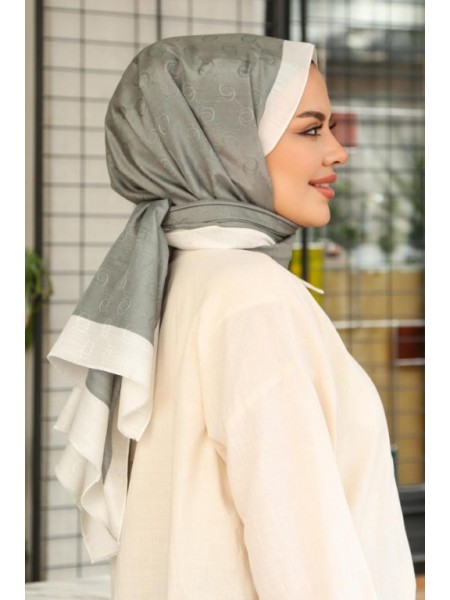 MONOGRAM HALKA DESEN ŞAL MİNT