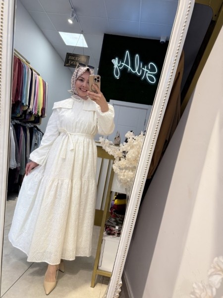 ROMANCE ELBİSE EKRU