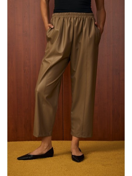 MRW DERİ PANTOLON TABA