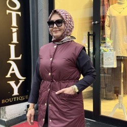 MRW HUE ŞİŞME YELEK BORDO