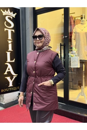 MRW HUE ŞİŞME YELEK BORDO