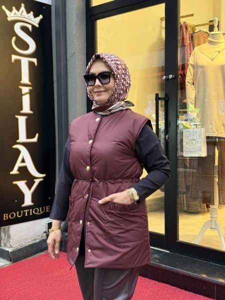 MRW HUE ŞİŞME YELEK BORDO