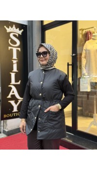 MRW HUE ŞİŞME YELEK SİYAH