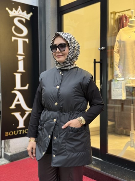 MRW HUE ŞİŞME YELEK SİYAH