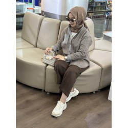 MİLA BALIKSIRTI KAŞE GÖMLEK KAHVE