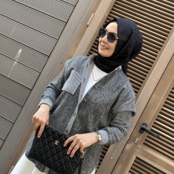 MİLA BALIKSIRTI KAŞE GÖMLEK SİYAH