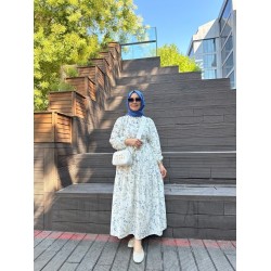 MİMOZA ELBİSE İNDİGO