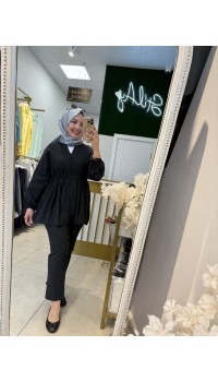 NERVÜR DİKİŞ DETAYLI TAKIM KOYU ANTRASİT