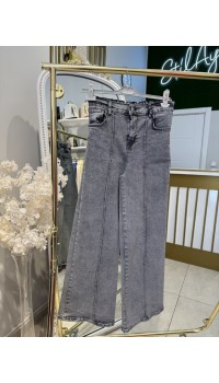 PALAZZO LİKRALI KOT PANTOLON ANTRASİT