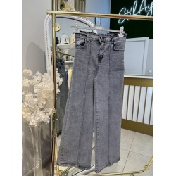 PALAZZO LİKRALI KOT PANTOLON ANTRASİT