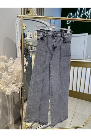 PALAZZO LİKRALI KOT PANTOLON ANTRASİT