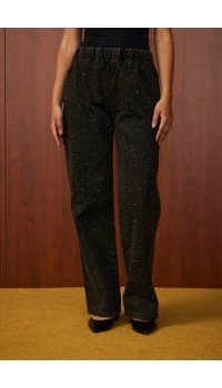 MRW PALAZZO TAŞLI DENİM PANTOLON ANTRASİT