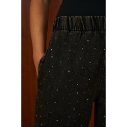 MRW PALAZZO TAŞLI DENİM PANTOLON ANTRASİT