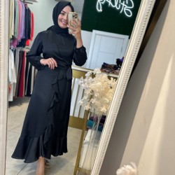 PIRIL ELBİSE SİYAH