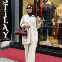 PIRILTI MODAL TAKIM KREM 