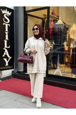 PIRILTI MODAL TAKIM KREM 