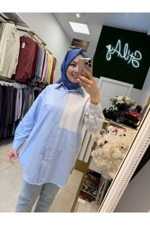 MAVİ JASMİN GÖMLEK