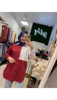 BORDO JASMİN GÖMLEK