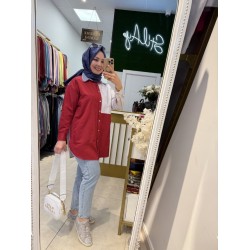 BORDO JASMİN GÖMLEK