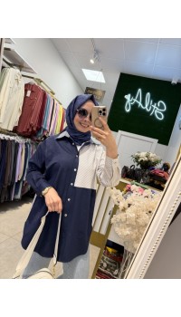 LACİVERT JASMİN GÖMLEK