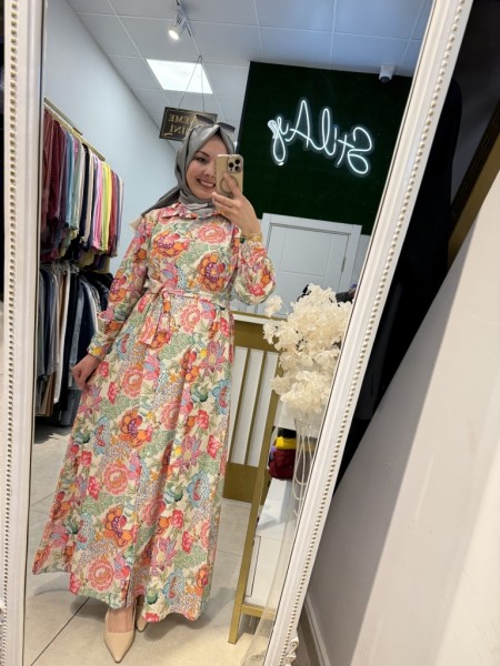 RENKLİ GÖMLEK ELBİSE