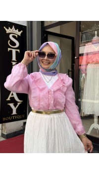 ROMANTİK BLUZ PEMBE