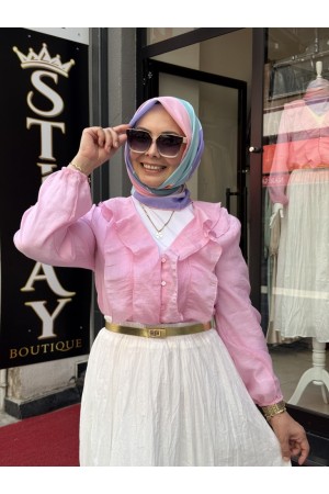 ROMANTİK BLUZ PEMBE