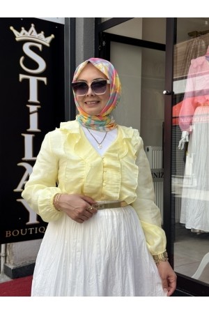 ROMANTİK BLUZ SARI