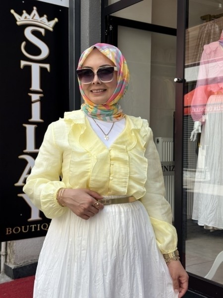 ROMANTİK BLUZ SARI
