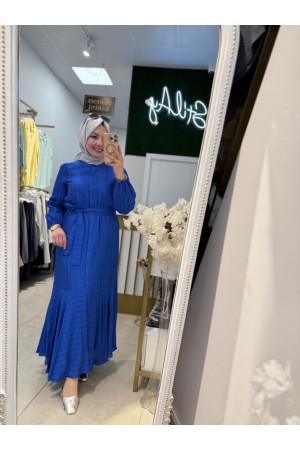 RÜYA ELBİSE SAKS MAVİ